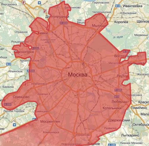 Карта расширения Москвы