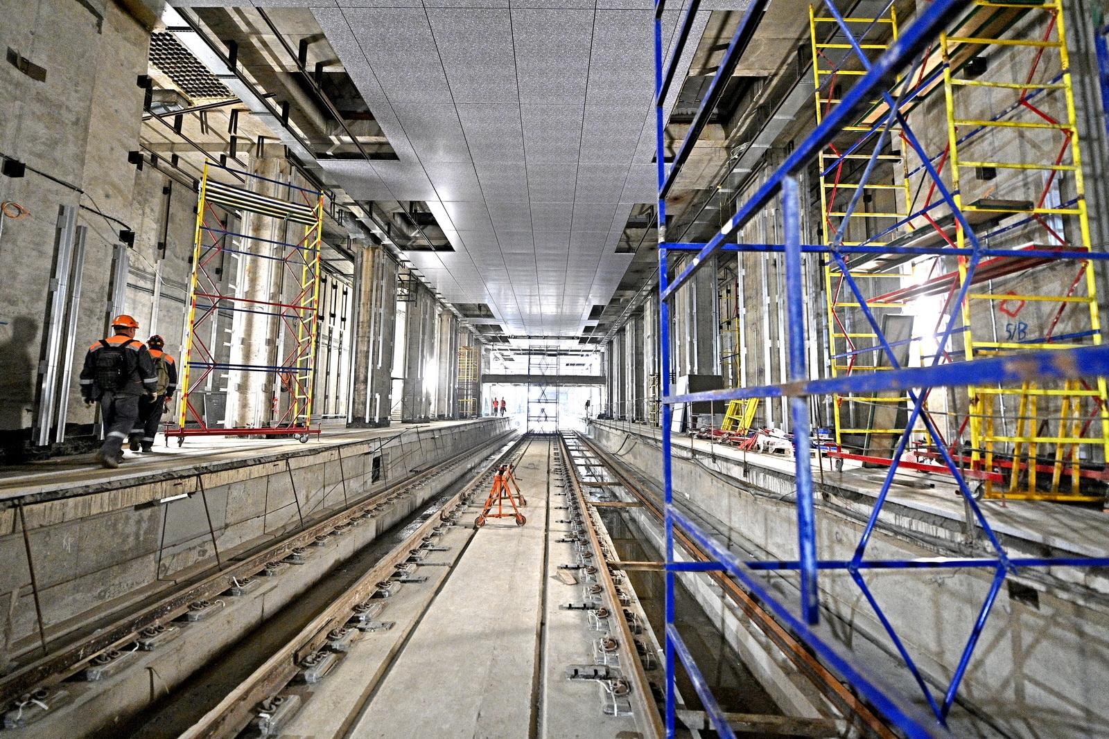 На станции БКЛ «Кунцевская» завершается устройство основных конструкций