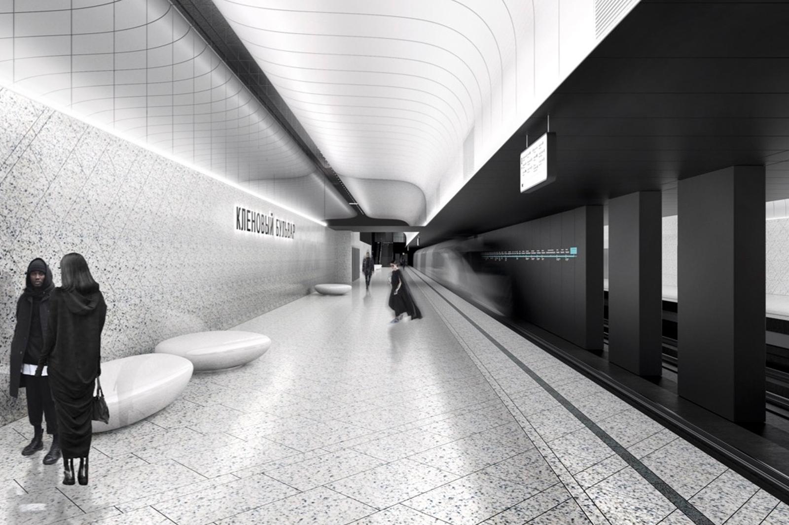 Монтаж эскалаторов завершается на станции «Кленовый бульвар» Большой кольцевой линии метро