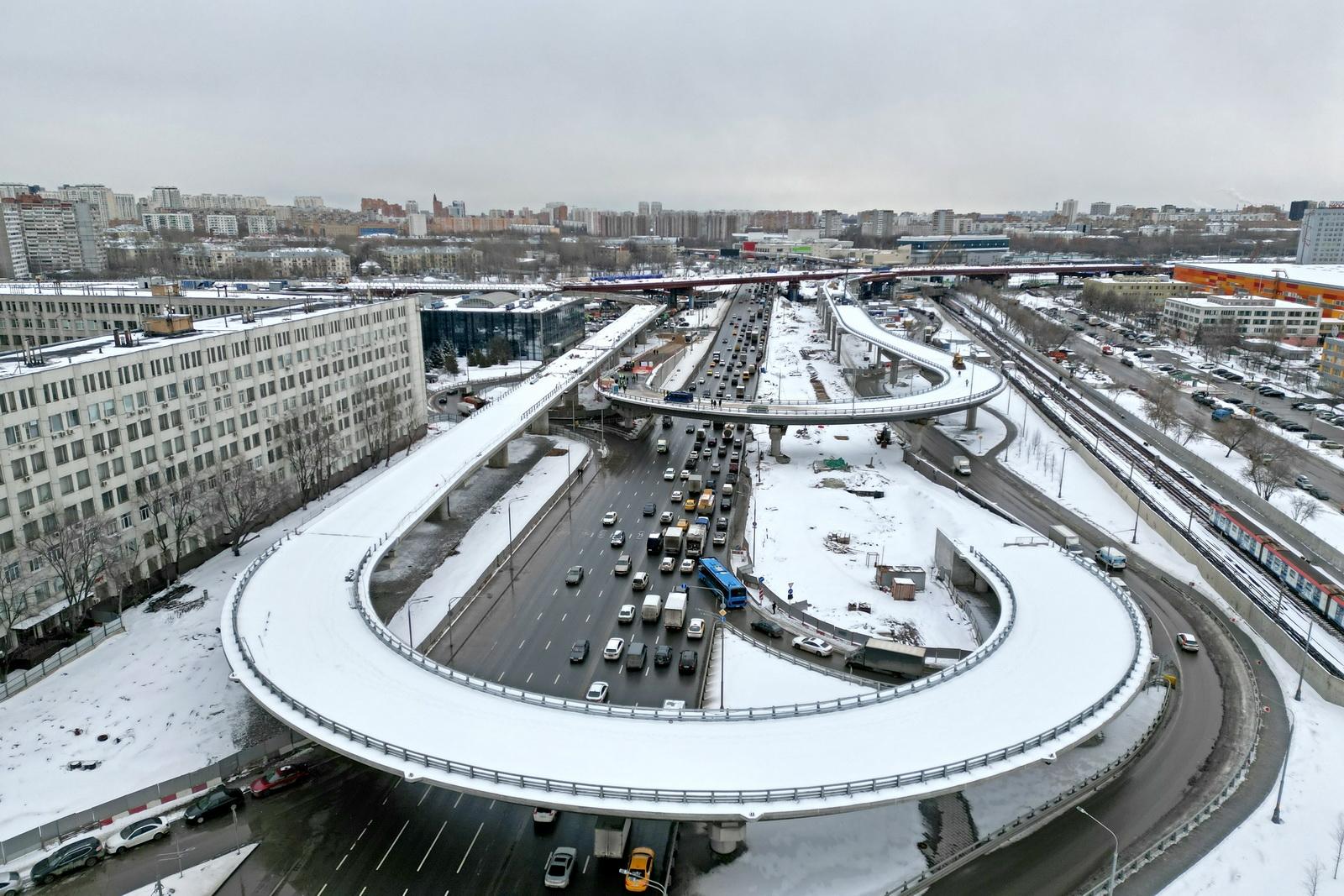 Участок Московского скоростного диаметра от Грайвороновской улицы до Шоссейной готов почти на две трети