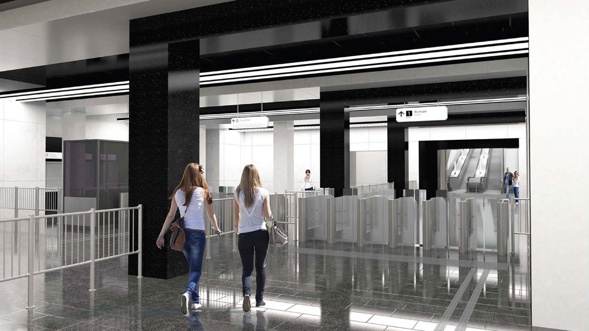 Завершается строительство нового вестибюля станции «Печатники» БКЛ метро